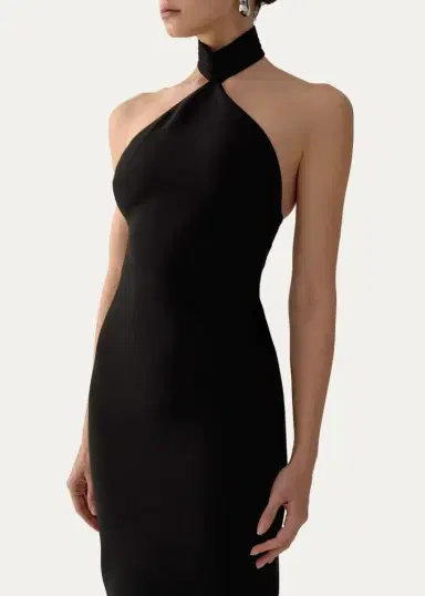 The New Arrivals by Ilkyaz Ozel Kailash Halter Column Gown | Thumbnail 2 The New Arrivals by Ilkyaz Ozel Kailash Halter Column Gown | Thumbnail 2