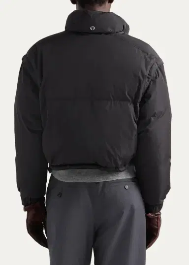 Prada Re-Nylon Crop Down Jacket | Thumbnail 3 Prada Re-Nylon Crop Down Jacket | Thumbnail 3