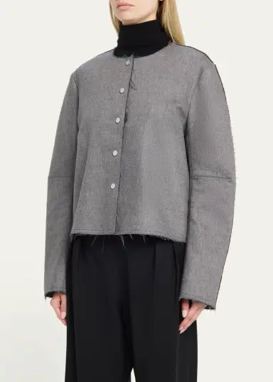 Maria McManus Crescent Wool-Cashmere Crop Jacket | Thumbnail 4 Maria McManus Crescent Wool-Cashmere Crop Jacket | Thumbnail 4