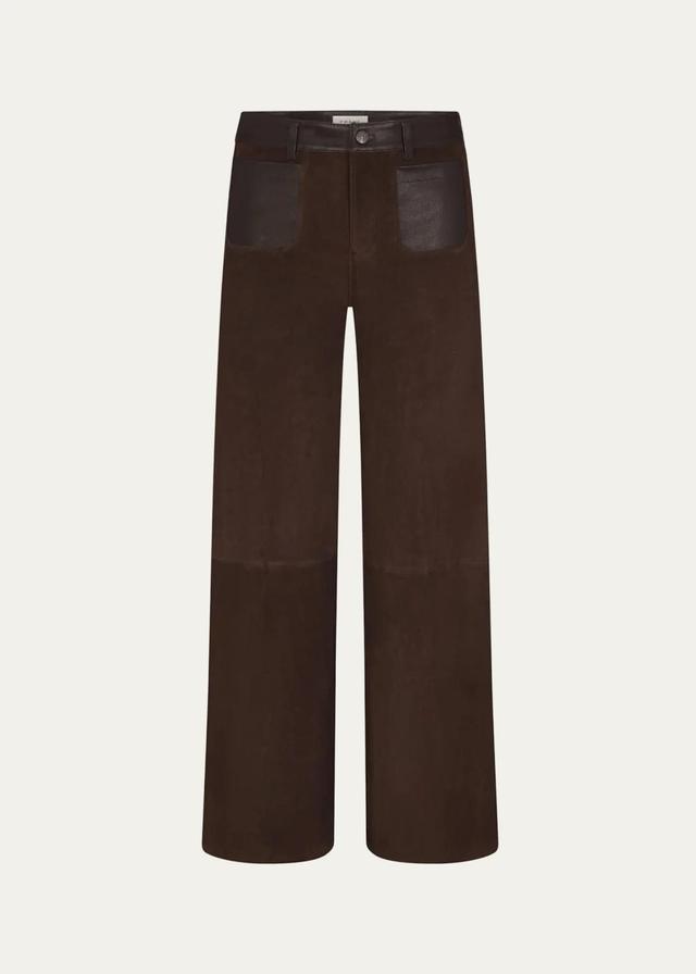 Suede Slim Wide-Leg Pants Suede Slim Wide-Leg Pants