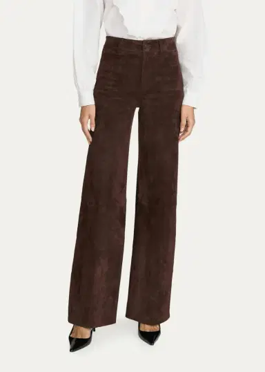 Frame Suede Slim Wide-Leg Pants | Thumbnail 4 Frame Suede Slim Wide-Leg Pants | Thumbnail 4