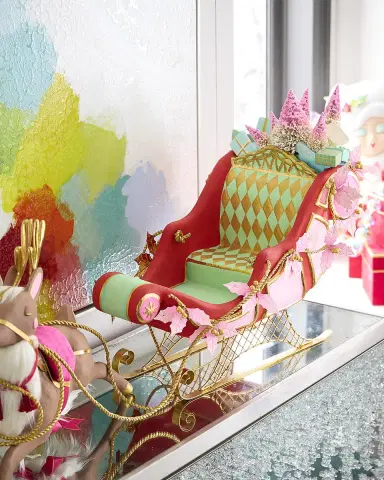 Glitterville Parisian Sleigh Tabletop Christmas Decoration | Thumbnail 2 Glitterville Parisian Sleigh Tabletop Christmas Decoration | Thumbnail 2