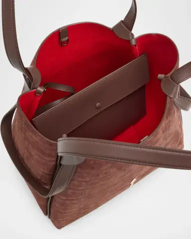 Christian Louboutin Bettina Small Croc-Embossed Suede Tote Bag | Thumbnail 4 Christian Louboutin Bettina Small Croc-Embossed Suede Tote Bag | Thumbnail 4