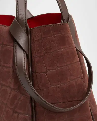 Christian Louboutin Bettina Small Croc-Embossed Suede Tote Bag | Thumbnail 6 Christian Louboutin Bettina Small Croc-Embossed Suede Tote Bag | Thumbnail 6