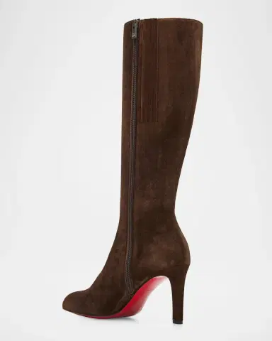 Christian Louboutin 85mm Fannylove Suede Knee-High Boots | Thumbnail 2 Christian Louboutin 85mm Fannylove Suede Knee-High Boots | Thumbnail 2