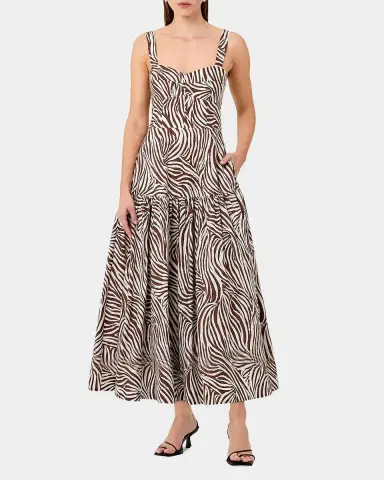 NICHOLAS Valeria Flounce Sweetheart Midi Dress | Thumbnail 4 NICHOLAS Valeria Flounce Sweetheart Midi Dress | Thumbnail 4