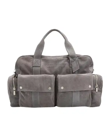 Brunello Cucinelli Men's Suede Oversized-Pocket Duffel Bag | Thumbnail 1 Brunello Cucinelli Men's Suede Oversized-Pocket Duffel Bag | Thumbnail 1