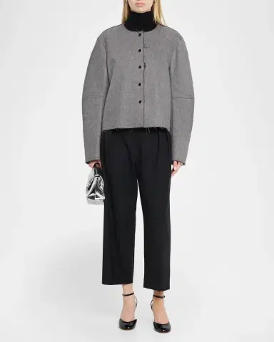 Maria McManus Crescent Wool-Cashmere Crop Jacket | Thumbnail 2 Maria McManus Crescent Wool-Cashmere Crop Jacket | Thumbnail 2