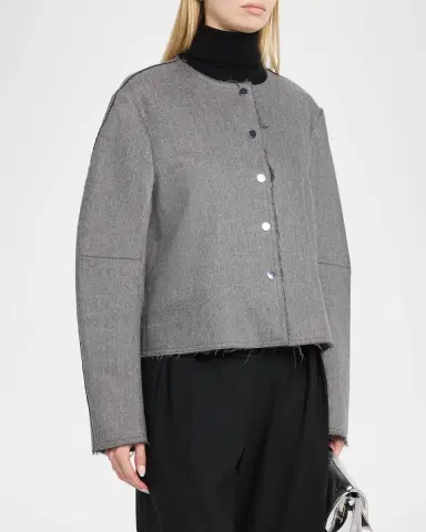 Maria McManus Crescent Wool-Cashmere Crop Jacket | Thumbnail 4 Maria McManus Crescent Wool-Cashmere Crop Jacket | Thumbnail 4