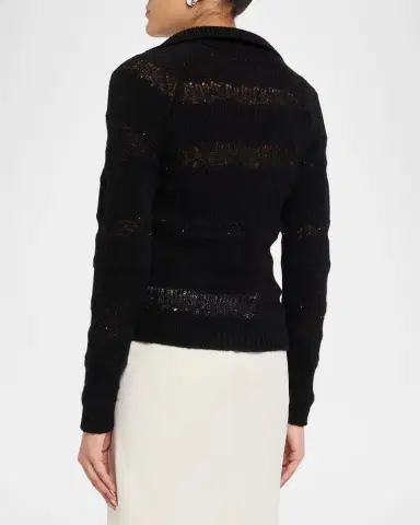 Fabiana Filippi Sequin Striped Knit Sweater | Thumbnail 3 Fabiana Filippi Sequin Striped Knit Sweater | Thumbnail 3