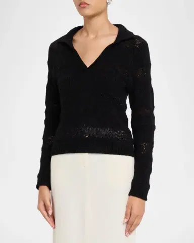 Fabiana Filippi Sequin Striped Knit Sweater | Thumbnail 4 Fabiana Filippi Sequin Striped Knit Sweater | Thumbnail 4