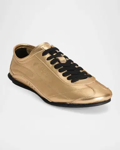 Dolce & Gabbana Men's Lipari Metallic Leather T-Toe Sneakers | Thumbnail 2 Dolce & Gabbana Men's Lipari Metallic Leather T-Toe Sneakers | Thumbnail 2