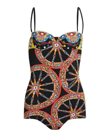 Dolce & Gabbana Majolica One-Piece Swimsuit | Thumbnail 1 Dolce & Gabbana Majolica One-Piece Swimsuit | Thumbnail 1
