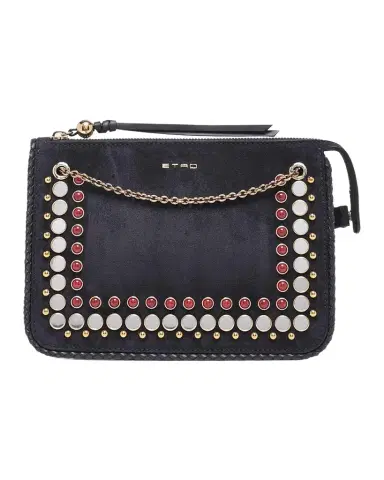 Etro Studded Suede Crossbody Clutch | Thumbnail 1 Etro Studded Suede Crossbody Clutch | Thumbnail 1