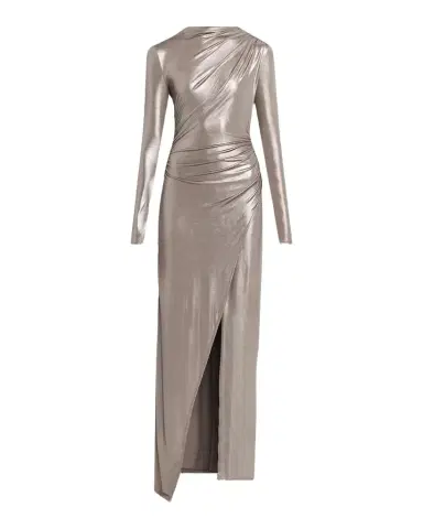 Lapointe Ruched Coated Jersey Long-Sleeve Maxi Dress | Thumbnail 1 Lapointe Ruched Coated Jersey Long-Sleeve Maxi Dress | Thumbnail 1