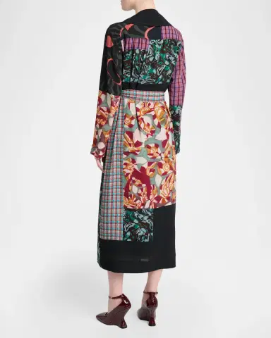 Dries Van Noten Rolano Patchwork Double-Breasted Trench Coat | Thumbnail 3 Dries Van Noten Rolano Patchwork Double-Breasted Trench Coat | Thumbnail 3
