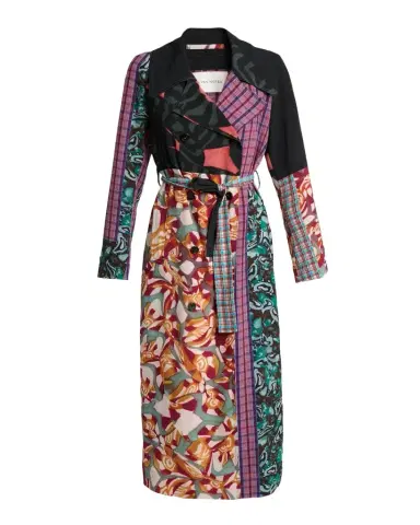 Dries Van Noten Rolano Patchwork Double-Breasted Trench Coat | Thumbnail 1 Dries Van Noten Rolano Patchwork Double-Breasted Trench Coat | Thumbnail 1