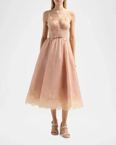 Zimmermann Valiant Lace-Trim Corset Dress | Thumbnail 2 Zimmermann Valiant Lace-Trim Corset Dress | Thumbnail 2