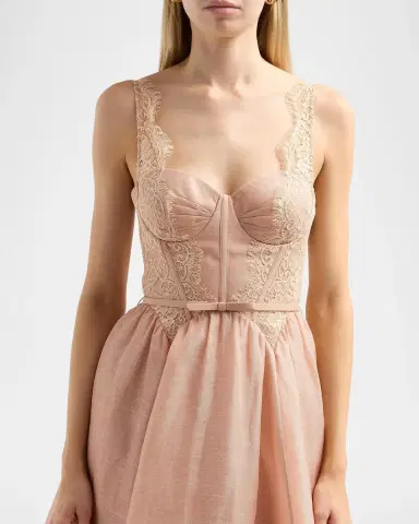 Zimmermann Valiant Lace-Trim Corset Dress | Thumbnail 5 Zimmermann Valiant Lace-Trim Corset Dress | Thumbnail 5