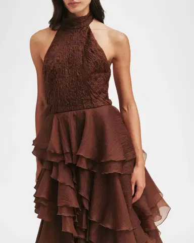 Aje Fayette Strapless Asymmetric Tiered-Ruffle Gown | Thumbnail 5 Aje Fayette Strapless Asymmetric Tiered-Ruffle Gown | Thumbnail 5