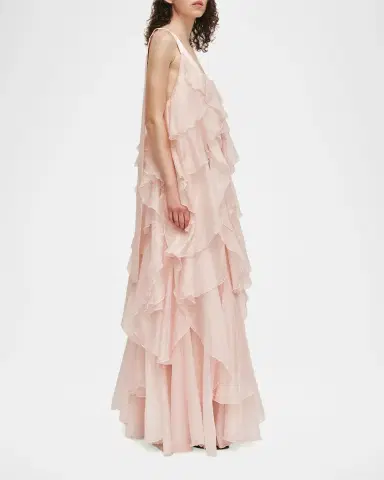 Aje Athena Tiered Ruffle Gown | Thumbnail 6 Aje Athena Tiered Ruffle Gown | Thumbnail 6