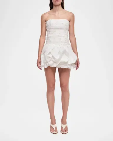 Aje Juniper Strapless Tulle Overlay Bubble Mini Dress | Thumbnail 2 Aje Juniper Strapless Tulle Overlay Bubble Mini Dress | Thumbnail 2