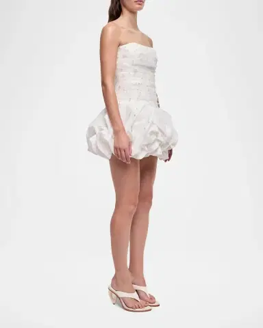 Aje Juniper Strapless Tulle Overlay Bubble Mini Dress | Thumbnail 4 Aje Juniper Strapless Tulle Overlay Bubble Mini Dress | Thumbnail 4