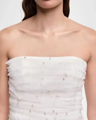 Aje Juniper Strapless Tulle Overlay Bubble Mini Dress | Thumbnail 5 Aje Juniper Strapless Tulle Overlay Bubble Mini Dress | Thumbnail 5