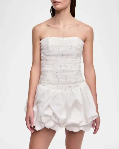 Aje Juniper Strapless Tulle Overlay Bubble Mini Dress | Thumbnail 6 Aje Juniper Strapless Tulle Overlay Bubble Mini Dress | Thumbnail 6