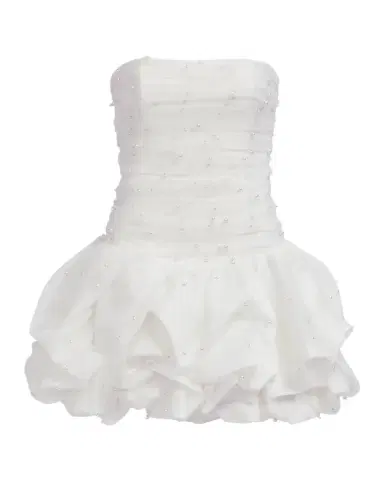 Aje Juniper Strapless Tulle Overlay Bubble Mini Dress | Thumbnail 1 Aje Juniper Strapless Tulle Overlay Bubble Mini Dress | Thumbnail 1