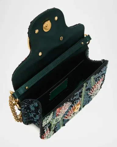 Valentino Garavani Loco Floral Sequin Clutch Bag | Thumbnail 4 Valentino Garavani Loco Floral Sequin Clutch Bag | Thumbnail 4