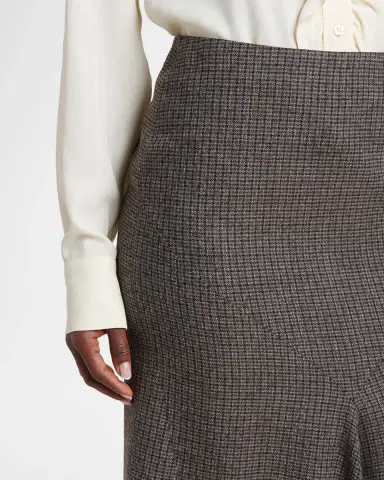 Etro Metallic Check Wool Trumpet Midi Skirt | Thumbnail 5 Etro Metallic Check Wool Trumpet Midi Skirt | Thumbnail 5