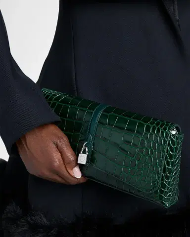 Stella McCartney Ryder Croc-Embossed Vegan Leather Clutch Bag | Thumbnail 2 Stella McCartney Ryder Croc-Embossed Vegan Leather Clutch Bag | Thumbnail 2