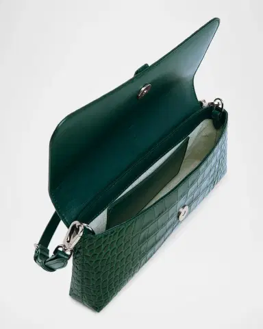 Stella McCartney Ryder Croc-Embossed Vegan Leather Clutch Bag | Thumbnail 4 Stella McCartney Ryder Croc-Embossed Vegan Leather Clutch Bag | Thumbnail 4