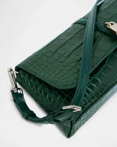 Stella McCartney Ryder Croc-Embossed Vegan Leather Clutch Bag | Thumbnail 6 Stella McCartney Ryder Croc-Embossed Vegan Leather Clutch Bag | Thumbnail 6