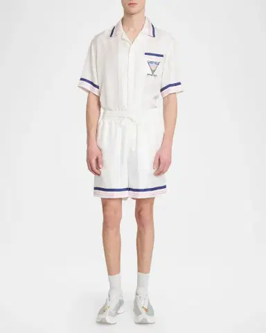Casablanca Men's Silk Drawstring Shorts | Thumbnail 2 Casablanca Men's Silk Drawstring Shorts | Thumbnail 2