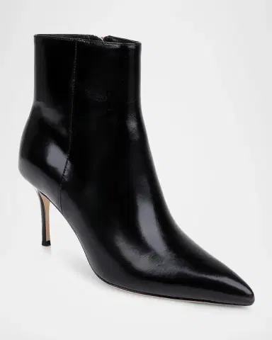 L'Agence 75mm Houston II Croc-Embossed Patent Leather Ankle Booties | Thumbnail 2 L'Agence 75mm Houston II Croc-Embossed Patent Leather Ankle Booties | Thumbnail 2
