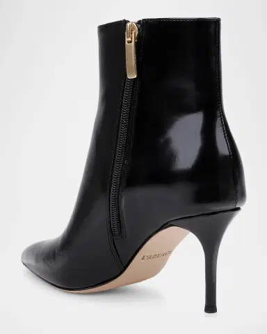 L'Agence 75mm Houston II Croc-Embossed Patent Leather Ankle Booties | Thumbnail 3 L'Agence 75mm Houston II Croc-Embossed Patent Leather Ankle Booties | Thumbnail 3