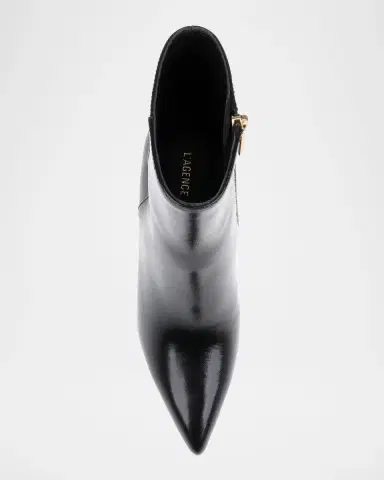 L'Agence 75mm Houston II Croc-Embossed Patent Leather Ankle Booties | Thumbnail 4 L'Agence 75mm Houston II Croc-Embossed Patent Leather Ankle Booties | Thumbnail 4
