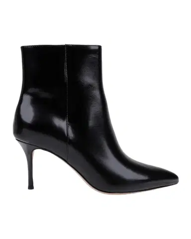 L'Agence 75mm Houston II Croc-Embossed Patent Leather Ankle Booties | Thumbnail 1 L'Agence 75mm Houston II Croc-Embossed Patent Leather Ankle Booties | Thumbnail 1