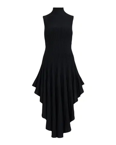 Alaïa Mock-Neck Sleeveless Sculpted Pointed Midi Dress | Thumbnail 2 Alaïa Mock-Neck Sleeveless Sculpted Pointed Midi Dress | Thumbnail 2