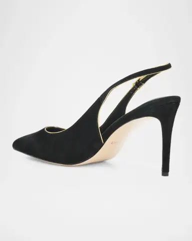 L'Agence 85mm Vichy II Suede Slingback Pumps | Thumbnail 3 L'Agence 85mm Vichy II Suede Slingback Pumps | Thumbnail 3