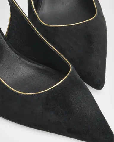 L'Agence 85mm Vichy II Suede Slingback Pumps | Thumbnail 4 L'Agence 85mm Vichy II Suede Slingback Pumps | Thumbnail 4