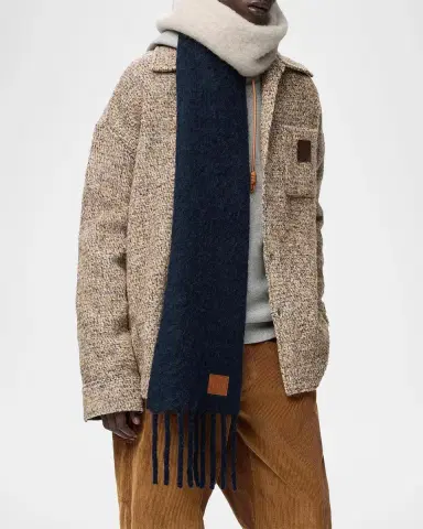 Loewe Two-Tone Alpaca and Wool Blend Scarf | Thumbnail 2 Loewe Two-Tone Alpaca and Wool Blend Scarf | Thumbnail 2