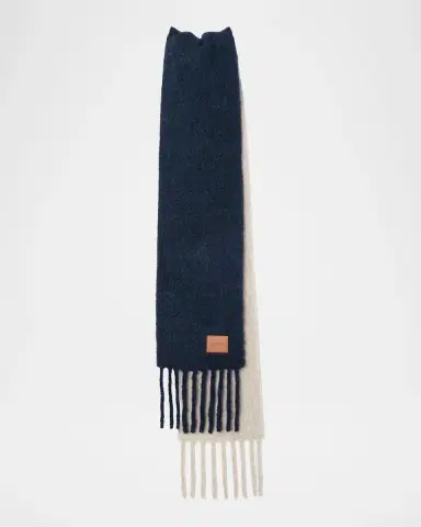 Loewe Two-Tone Alpaca and Wool Blend Scarf | Thumbnail 3 Loewe Two-Tone Alpaca and Wool Blend Scarf | Thumbnail 3