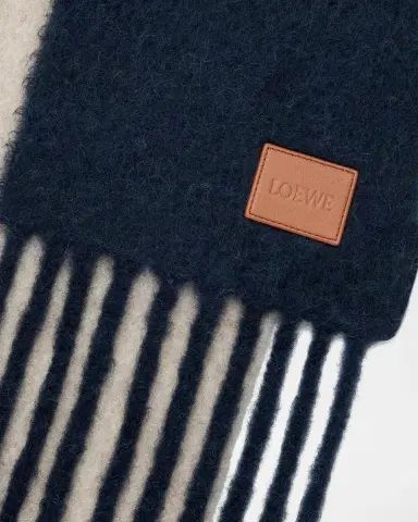 Loewe Two-Tone Alpaca and Wool Blend Scarf | Thumbnail 4 Loewe Two-Tone Alpaca and Wool Blend Scarf | Thumbnail 4
