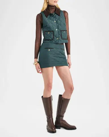 SEROYA Aida Diamond-Quilted Vest | Thumbnail 6 SEROYA Aida Diamond-Quilted Vest | Thumbnail 6