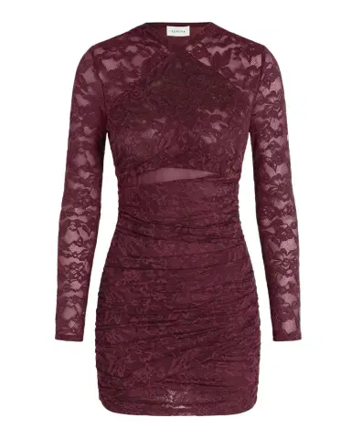 SEROYA Moxey Ruched Lace Mini Dress | Thumbnail 1 SEROYA Moxey Ruched Lace Mini Dress | Thumbnail 1