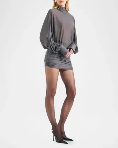 SEROYA Jensine Mock-Neck Mini Dress | Thumbnail 6 SEROYA Jensine Mock-Neck Mini Dress | Thumbnail 6
