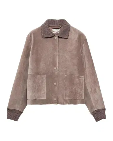 JW Anderson Suede Spread-Collar Jacket | Thumbnail 1 JW Anderson Suede Spread-Collar Jacket | Thumbnail 1